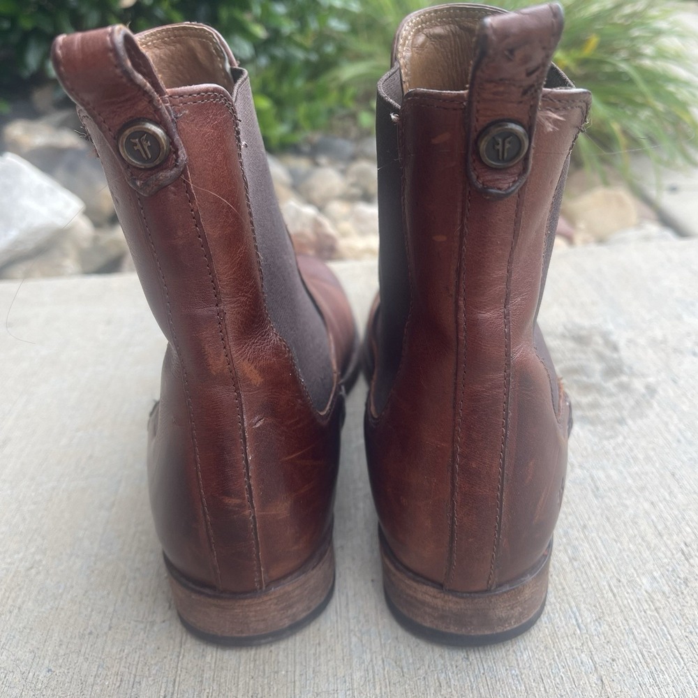 Frye Boots Womens Size 8B Cognac Brown Melissa Chelsea Pull On Leather 3475454 - Picture 5 of 11
